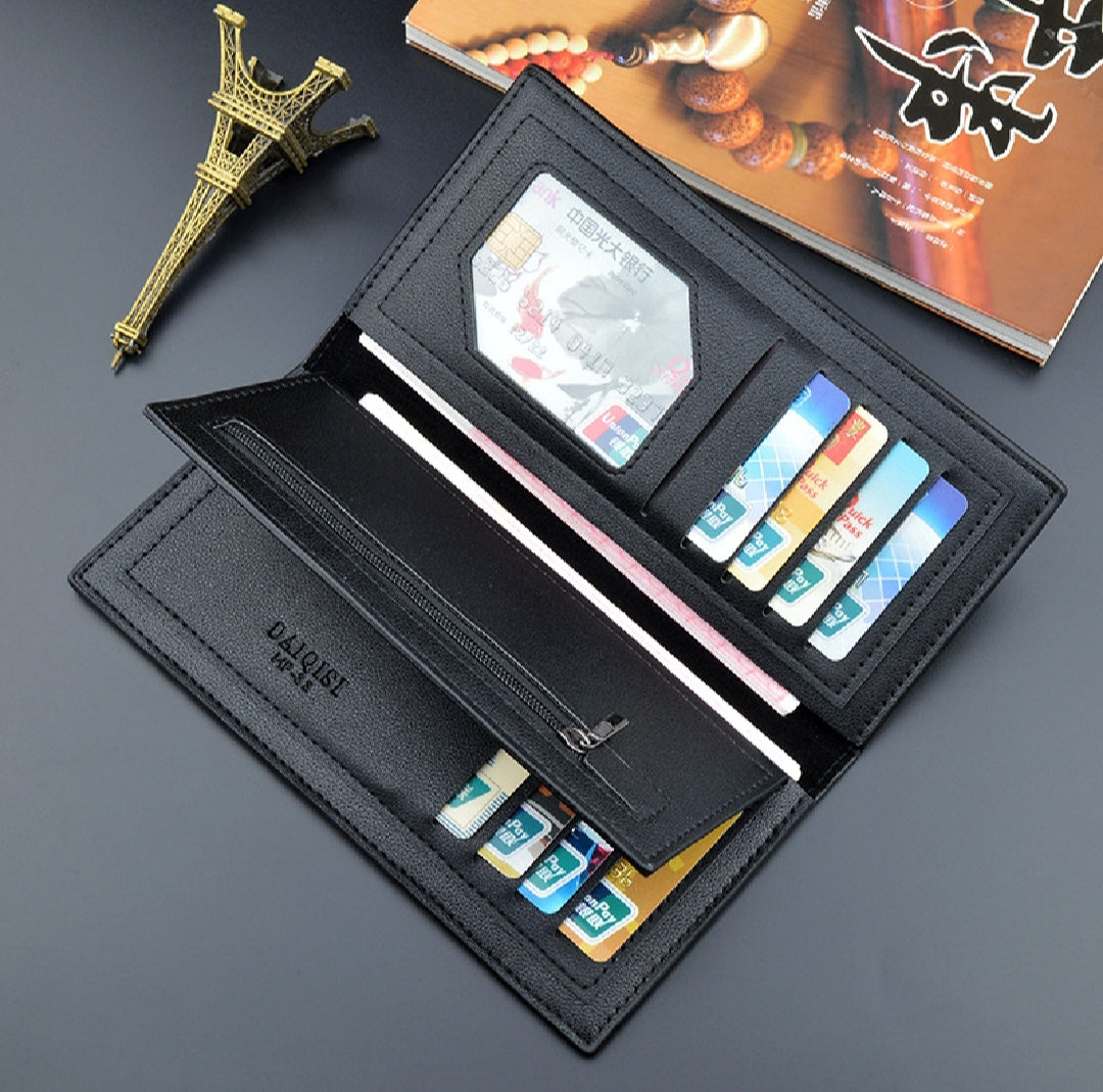 WAGLOK Dual-Tone Magnetic Button Long Wallet