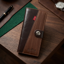 WAGLOK Dual-Tone Magnetic Button Long Wallet