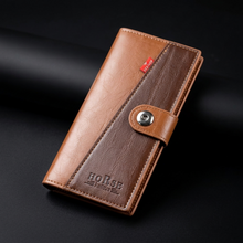 WAGLOK Dual-Tone Magnetic Button Long Wallet
