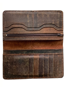 Handcrafted Real Leather Long Wallet