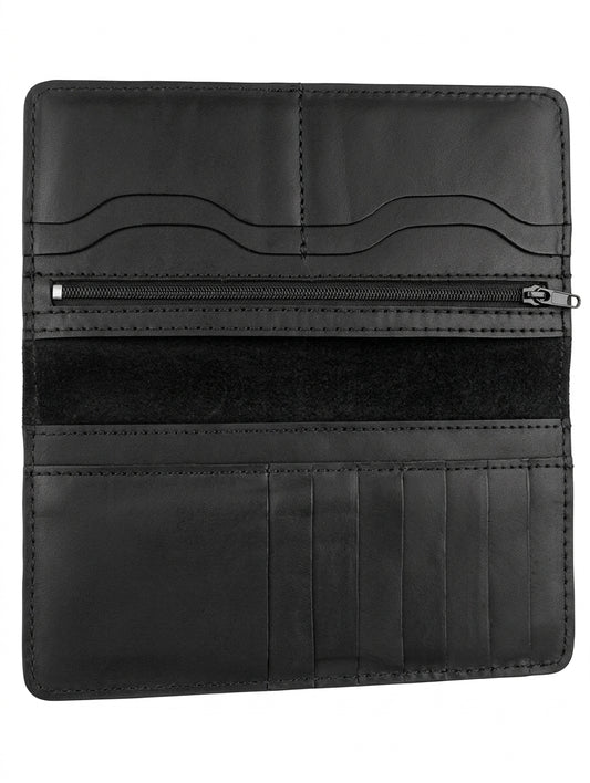 Men's Black Long Premium Leather Wallet