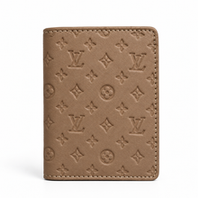 Premium Monogram Bifold Wallet – Beige