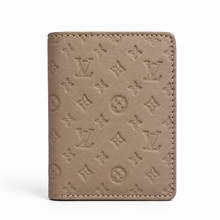 Premium Monogram Bifold Wallet – Beige