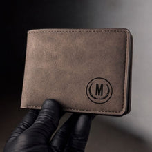 Premium Men's Leather Wallet – M Logo