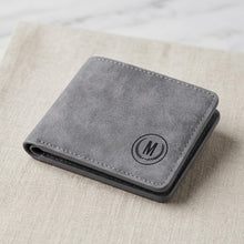Premium Men's Leather Wallet – M Logo