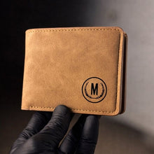 Premium Men's Leather Wallet – M Logo
